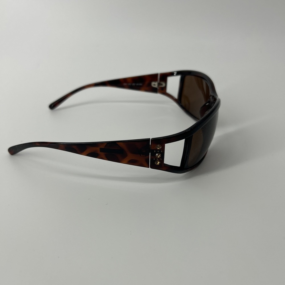 Foster Grant Barri Sunglasses Women's Brown Tortoise Square UV400 Rhinestones - Picture 4 of 11